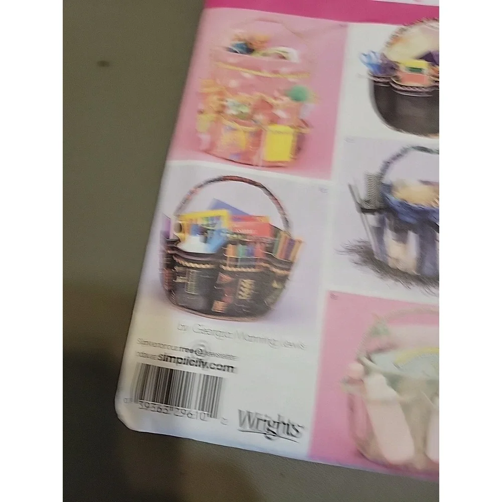 Bucket organizers covers craft pattern 4232 UNCUT‎ Easter Teacher baby basket